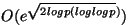 formula: O(e(2logp(loglogp))^0.5)